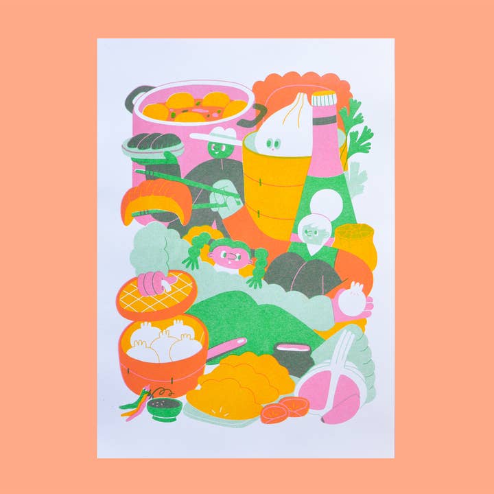 Dumpling Club Riso Print