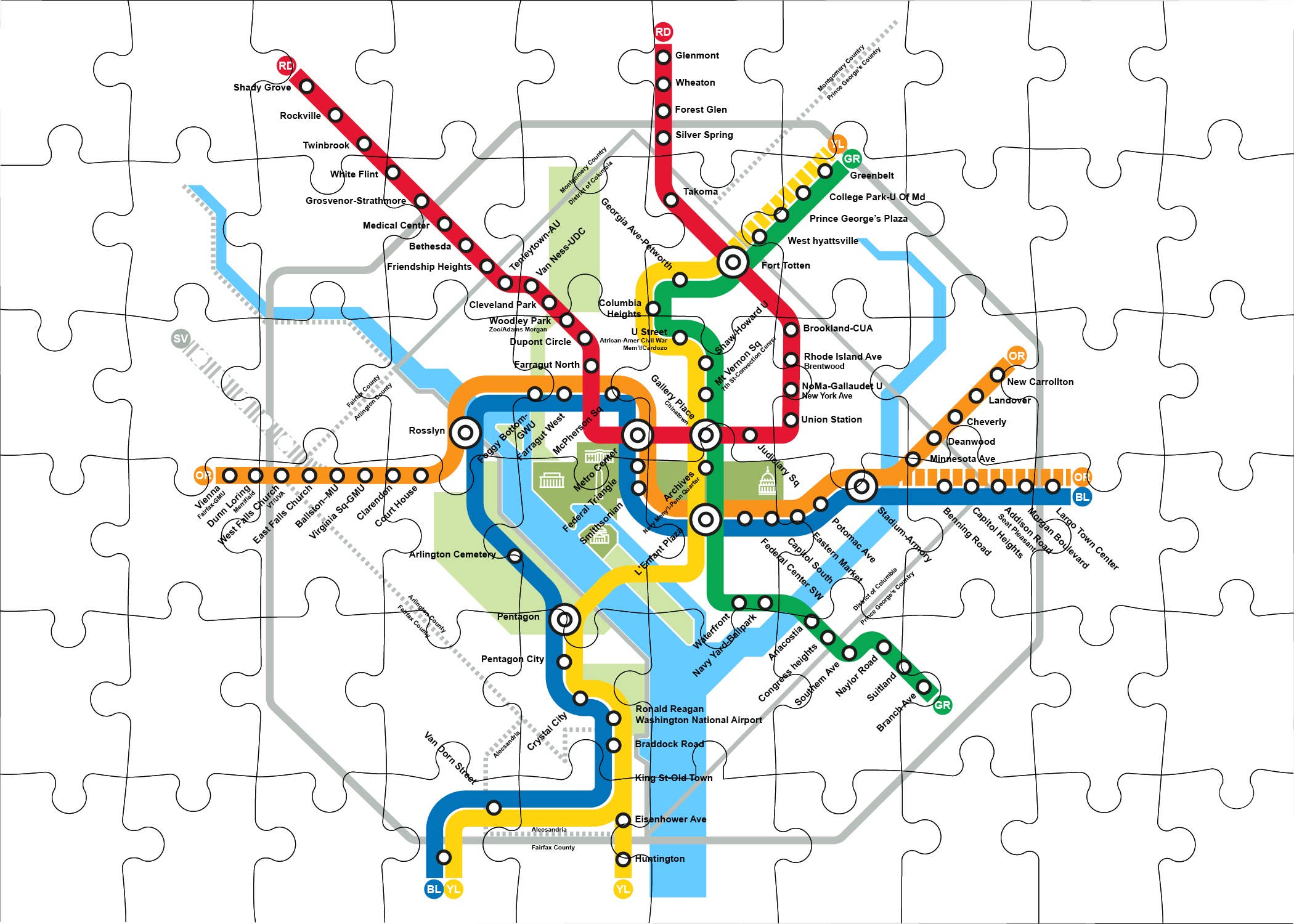 DC Metro -Washington DC- Puzzle