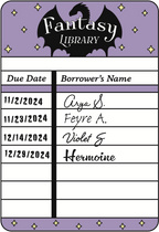 Library Dues Cards Bookish Tropes Book Plates