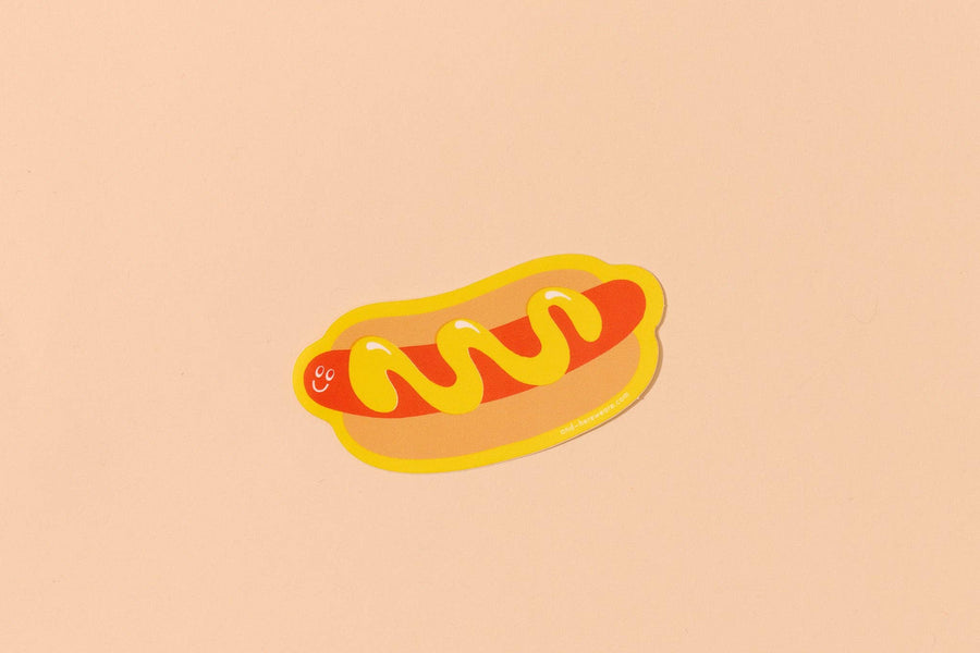 Hot Dog Vinyl Sticker