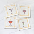 Festive Glassware Cocktail Napkin Set