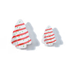 Festive Red Striped Christmas Tree Claw Clip