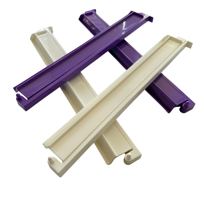 Mahjong Rack and Pusher Set of 4 - Solid Colors Pink Yellow Green Purple