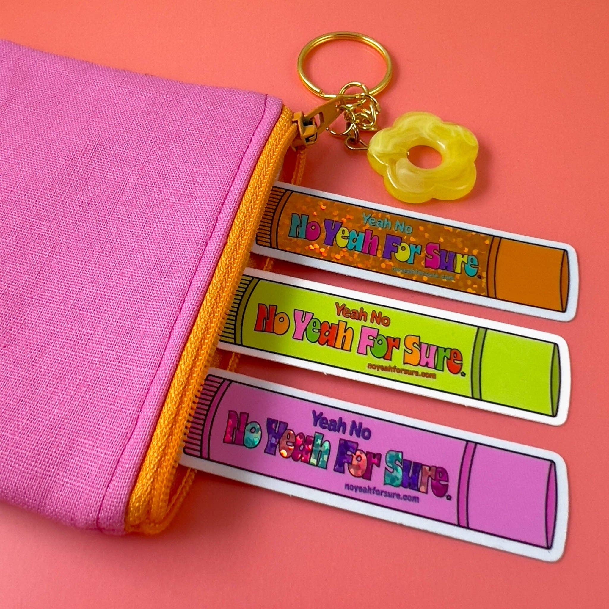 90s Throwback Lip Gloss Sticker | Kiwi Green