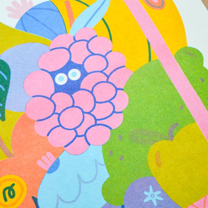 Trojan Fruit Riso Print
