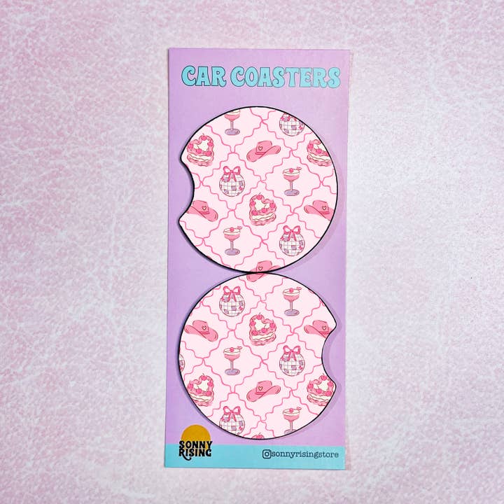 2 Car Coasters, Disco Cakes and Cowgirl Hats Pattern