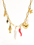 Filigrane 18K Gold Non-Tarnish Pepper Fish Charm Necklace