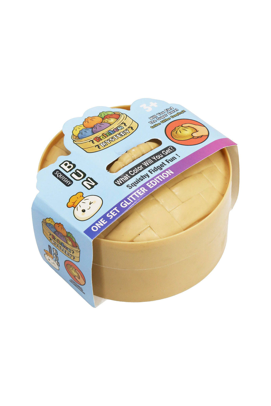 Iridescent Glitter Maltose Putty Bao Bun Dumpling Squishy