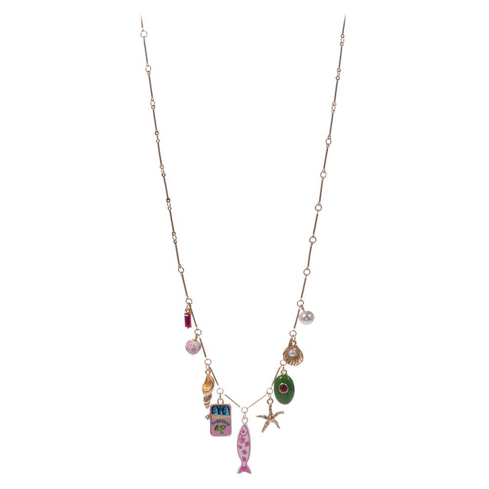 Mediterranean Coastal Charm Station Necklace