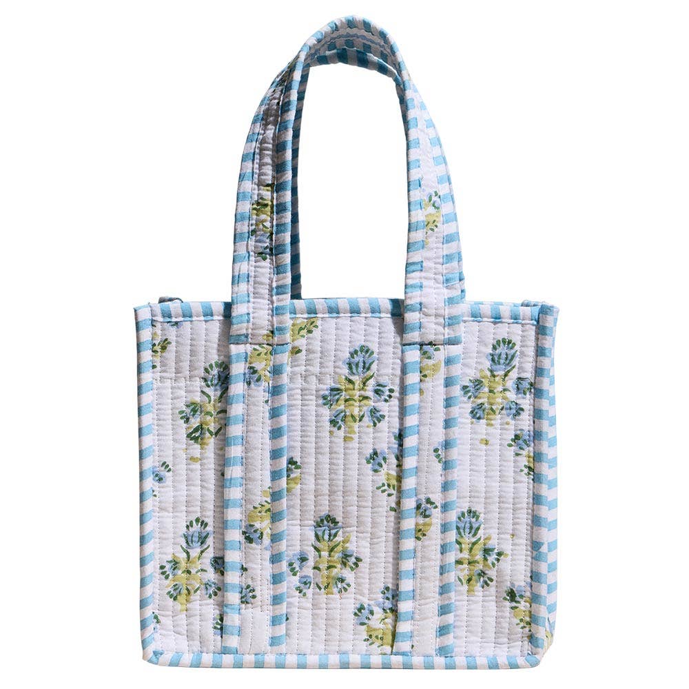 Quilted Floral Pattern Tote Bag