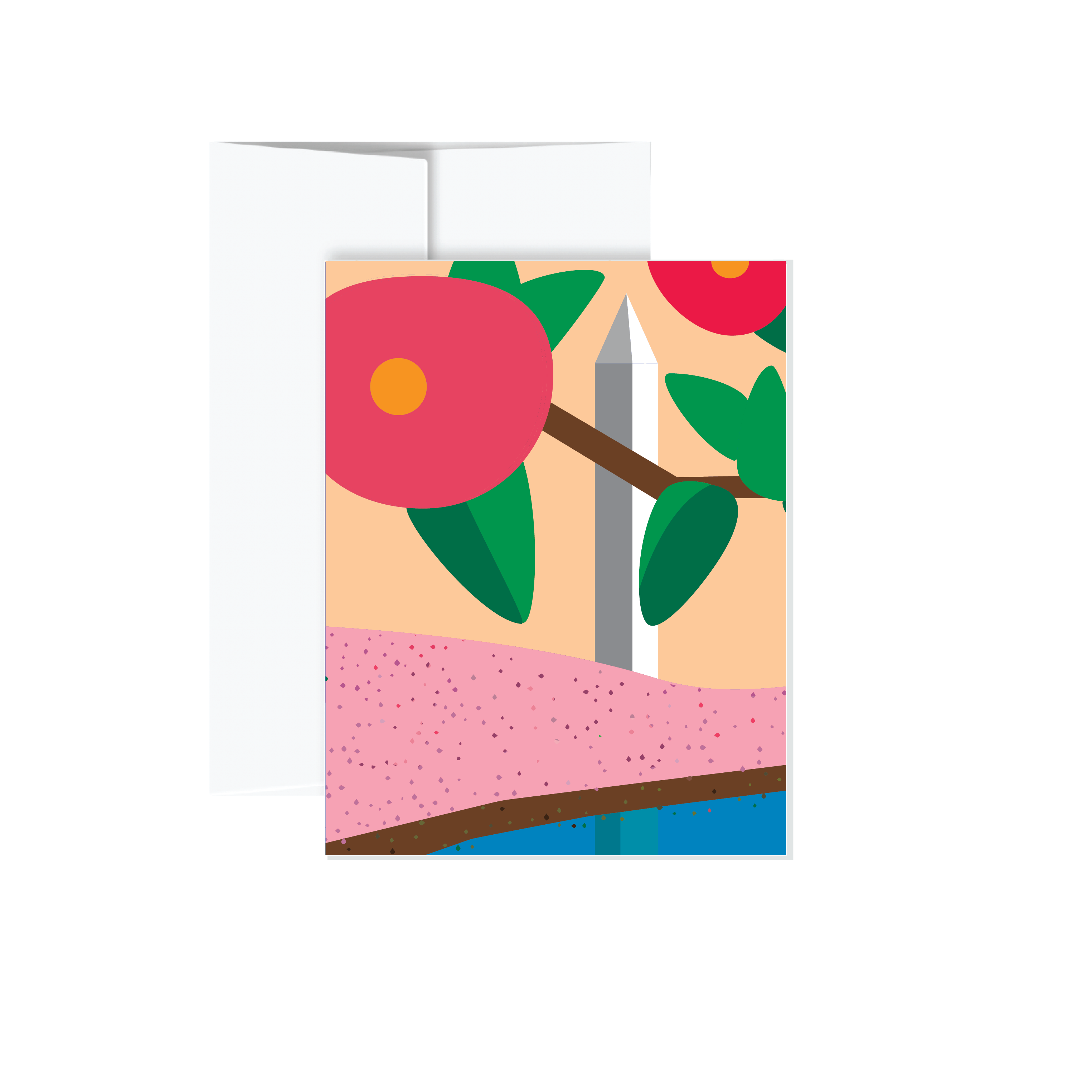 Greeting Card - Big Cherry Blossoms