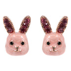 Enamel Easter Bunny Stud Earrings