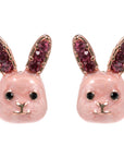 Enamel Easter Bunny Stud Earrings
