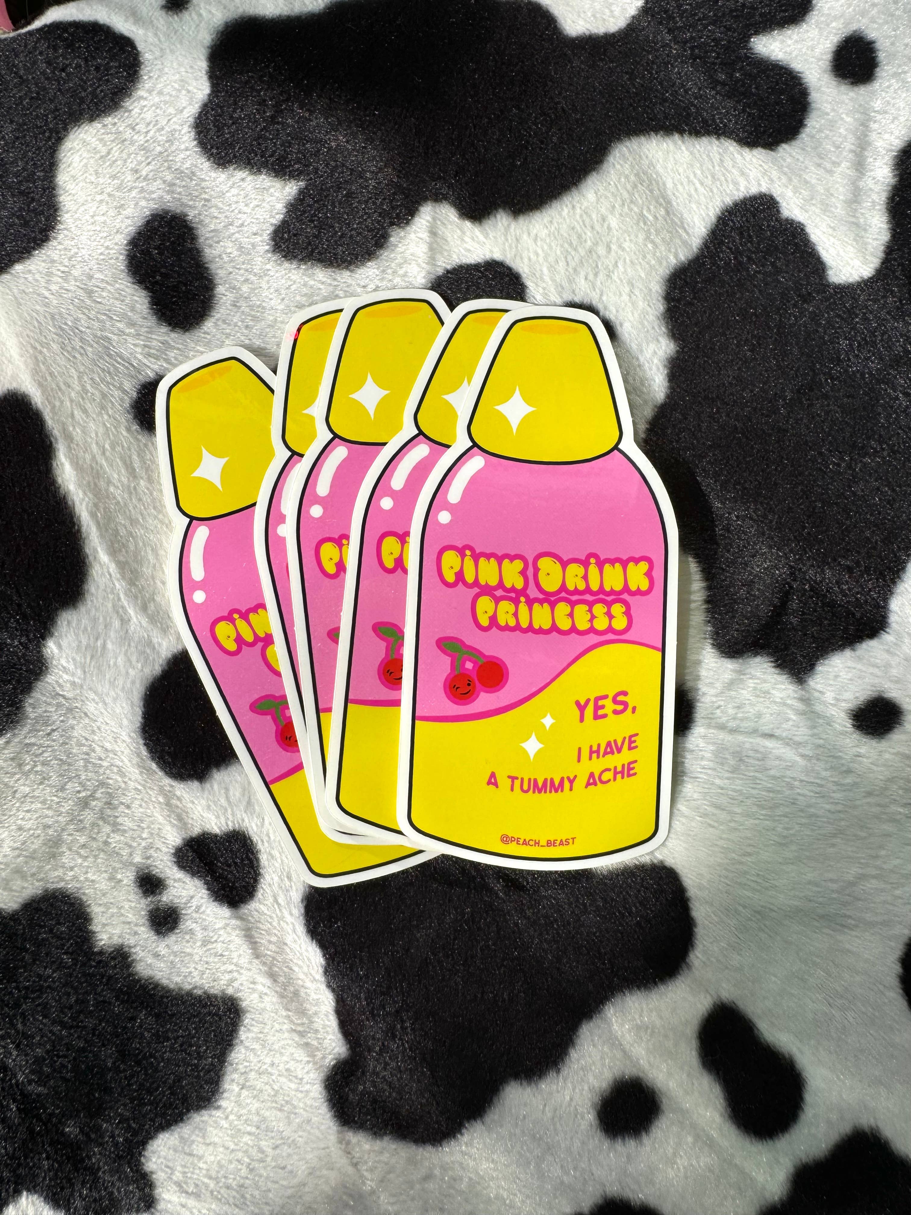 Pink Drink Princess Sticker 