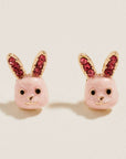 Enamel Easter Bunny Stud Earrings