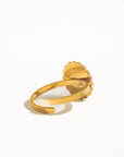 Gypsy Rose 14K Gold Adjustable Round Stone Ring