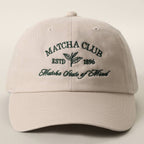 MATCHA CLUB Embroidered Cotton Baseball Cap