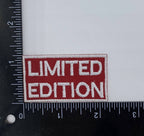 Limited Edition, Red, Embroidered Iron on Patch