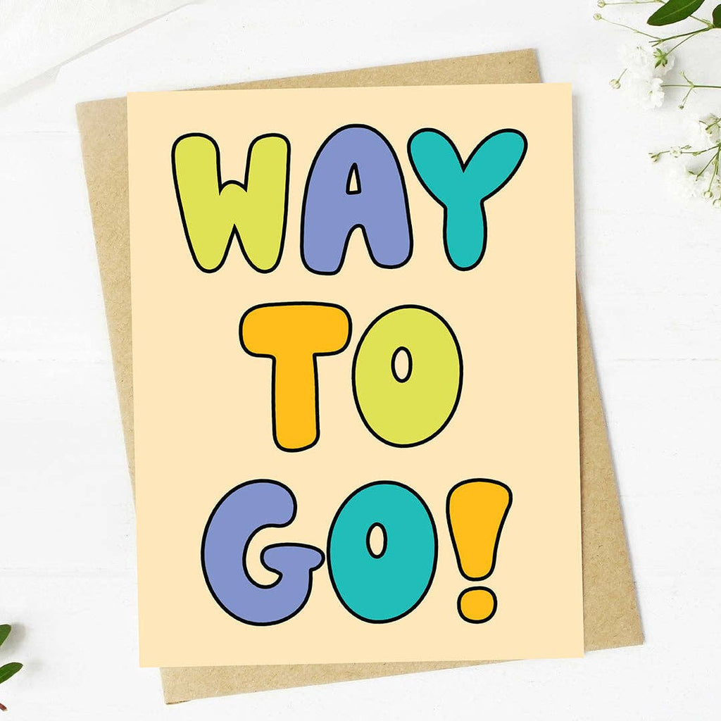 "Way to go!" Congratulations Text Card