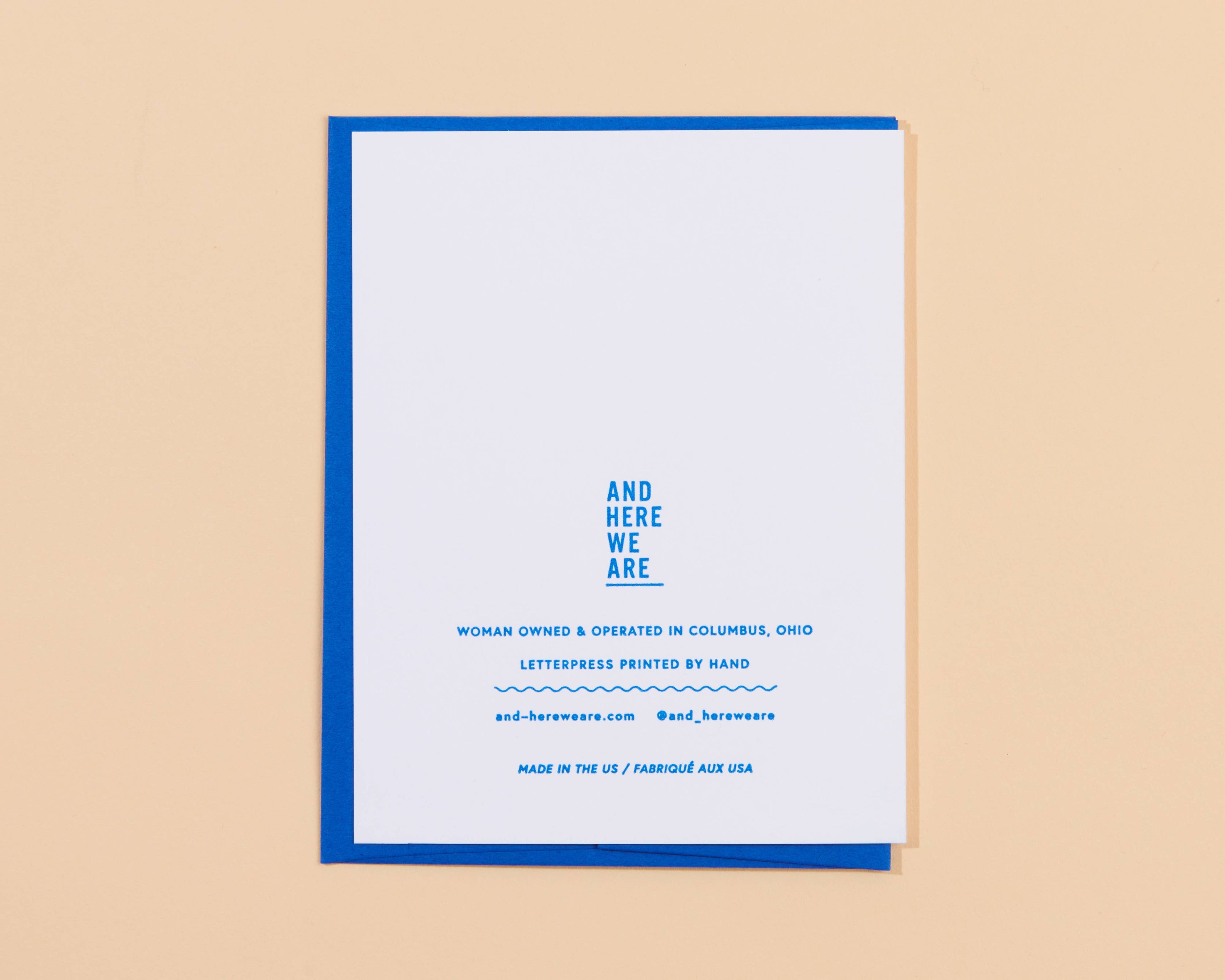 Love You Dad Birthday Letterpress Greeting Card