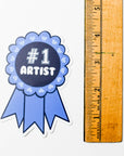 #1 Artist Blue Ribbon Sticker