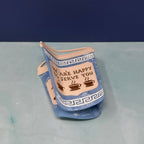 NYC Coffee Cup Hair Claw Clip – “We Are Happy to Serve You” Blue Greek Diner Inspired Accessory