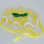 Crochet Lemon Hat - Cat Bonnet - Pet Hat