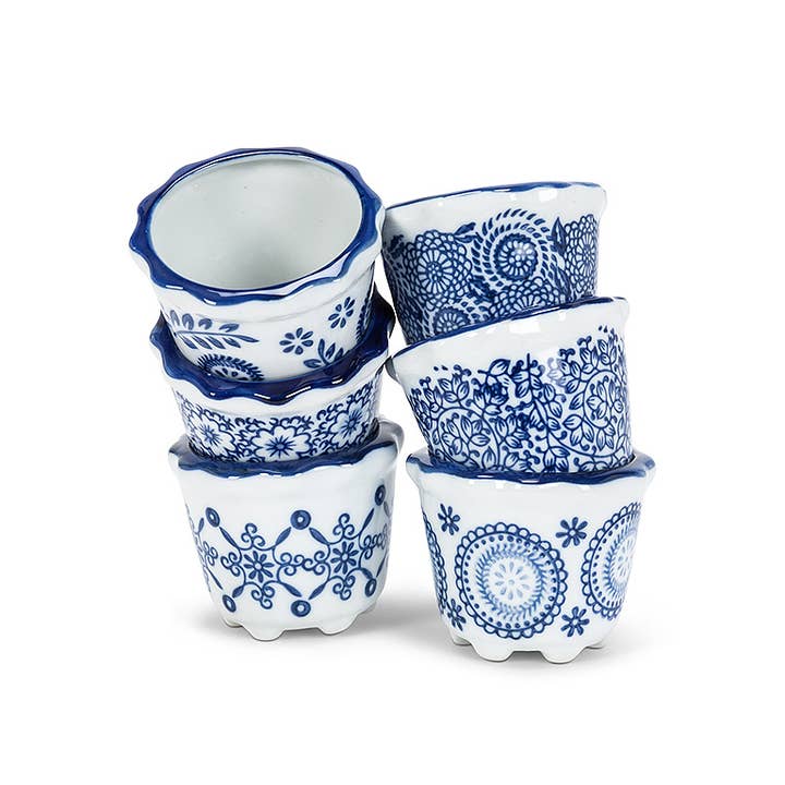 Blue/White Small Planters