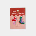 Mushroom & Caterpillar Clog Charms