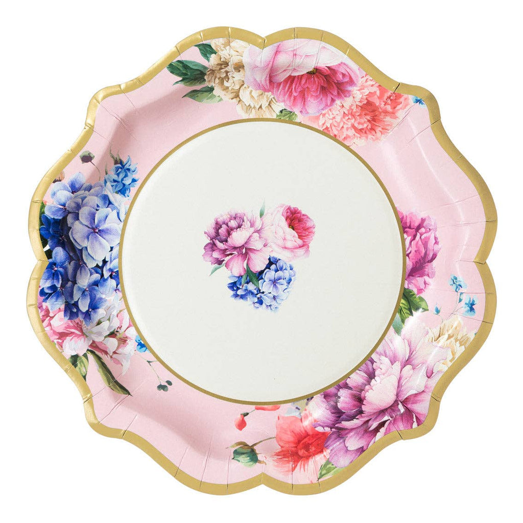Mixed Floral Paper Plates - 12 Pack | Mothers Day Tea Party Decor |