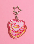 Libra Glitter Horoscope Cake Keychain