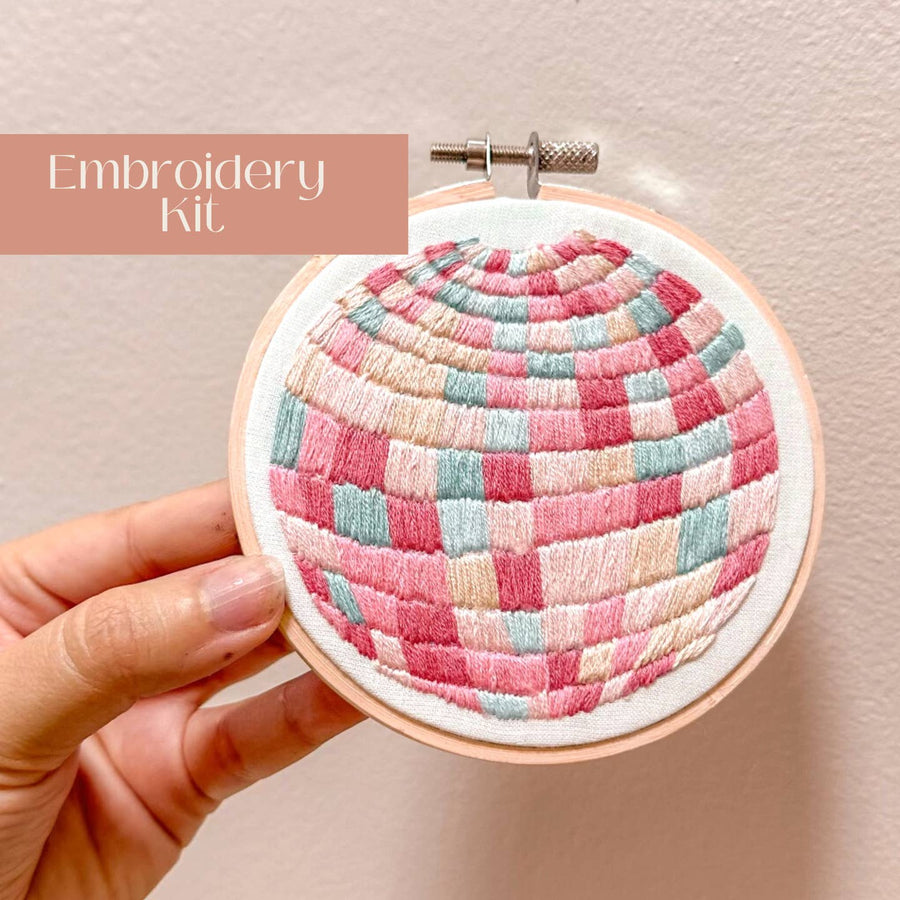 Pink Disco Embroidery Kit