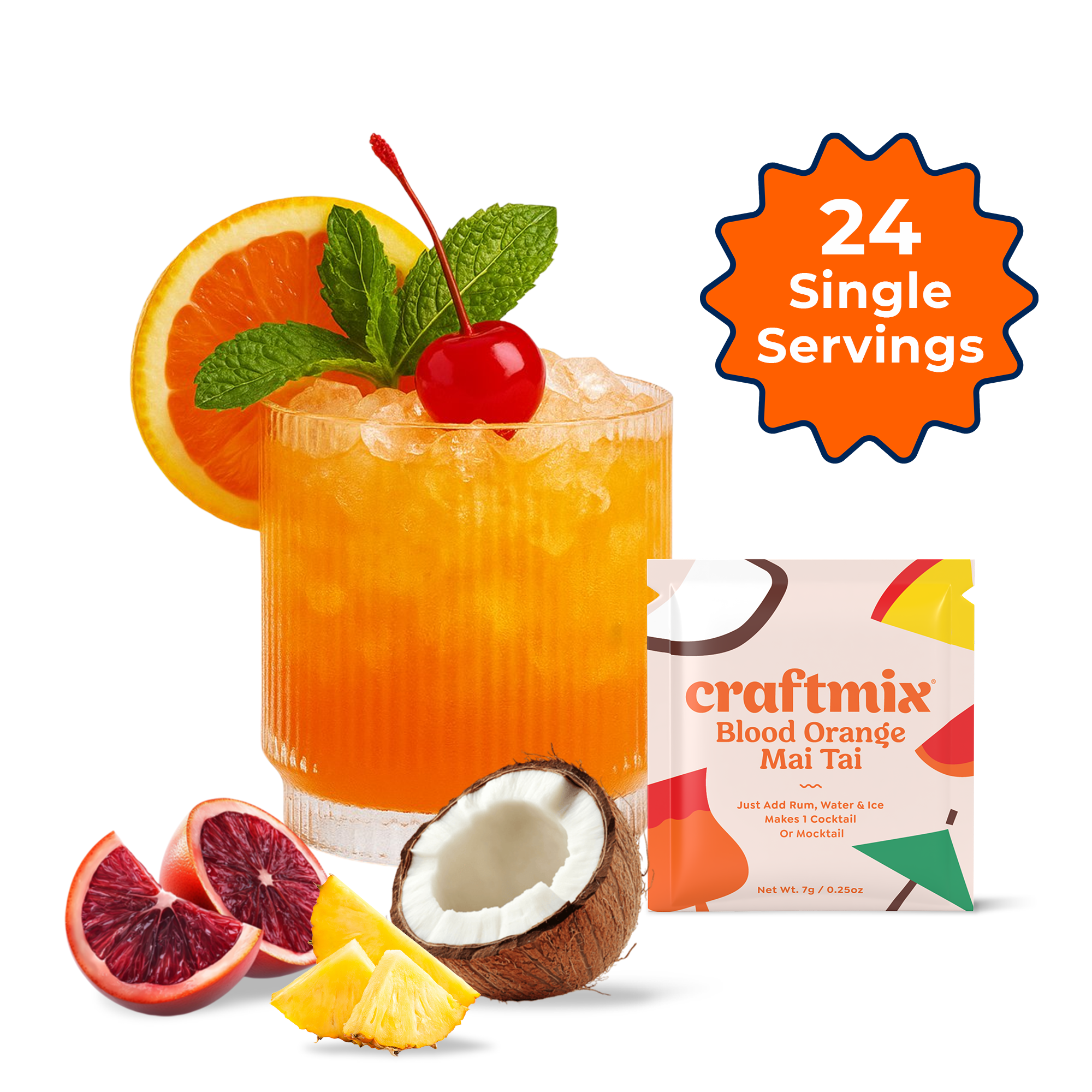 Blood Orange Mai Tai Mixer - Single Packets / Caddy Refills