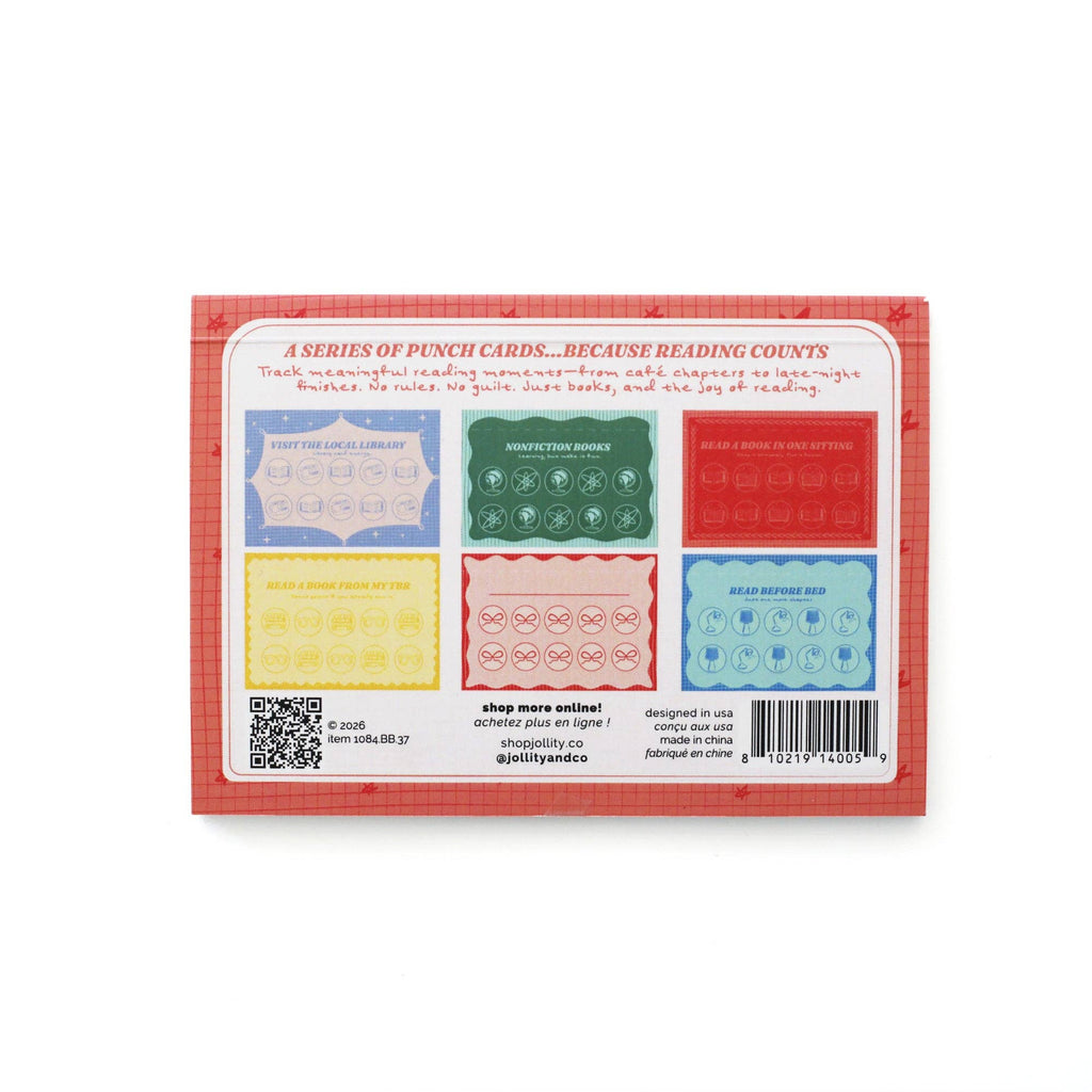 Booked & Busy Book Theme Punch Card Booklet