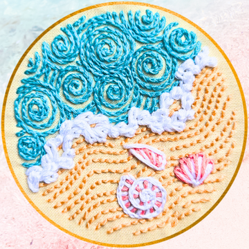 Intro to Embroidery w/ Capital Stitch Co.- Seashells