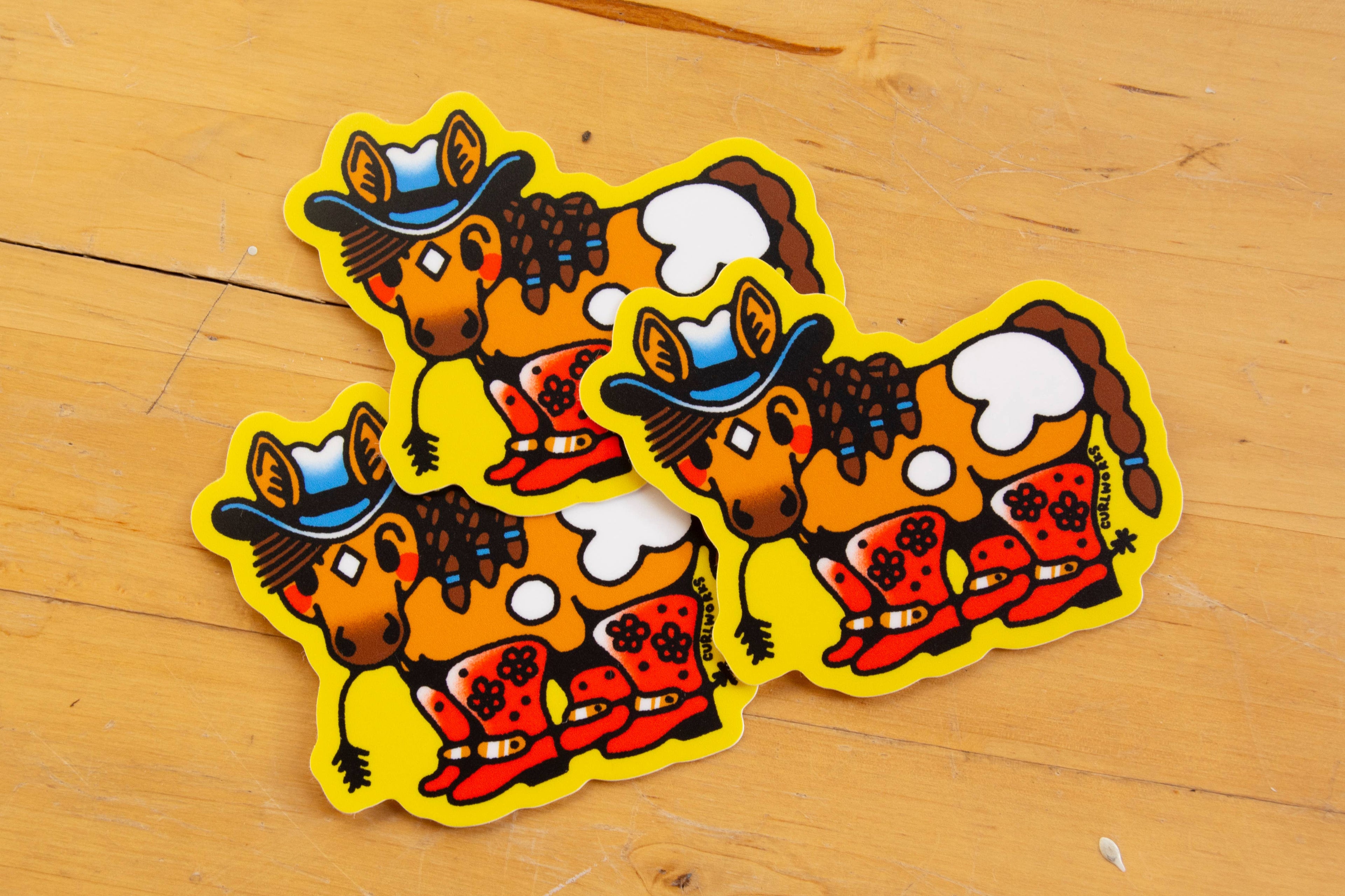 Horse in Boots - 3" Vinyl Sticker