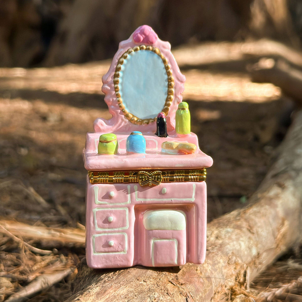Pink Dresser Hand Painted Trinket Box