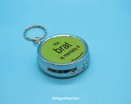 Brat Pill Case Keychain Travel Medication Organizer