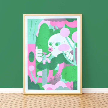 Forrest Friends A3 Risograph Print