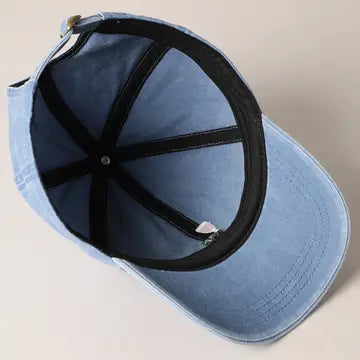 Glass of Wine and Strawberry Embroidered Baseball Cap