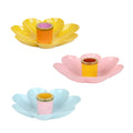 Colored Enamel Flower Shaped Candle Holders | Mothers Day Gifts |