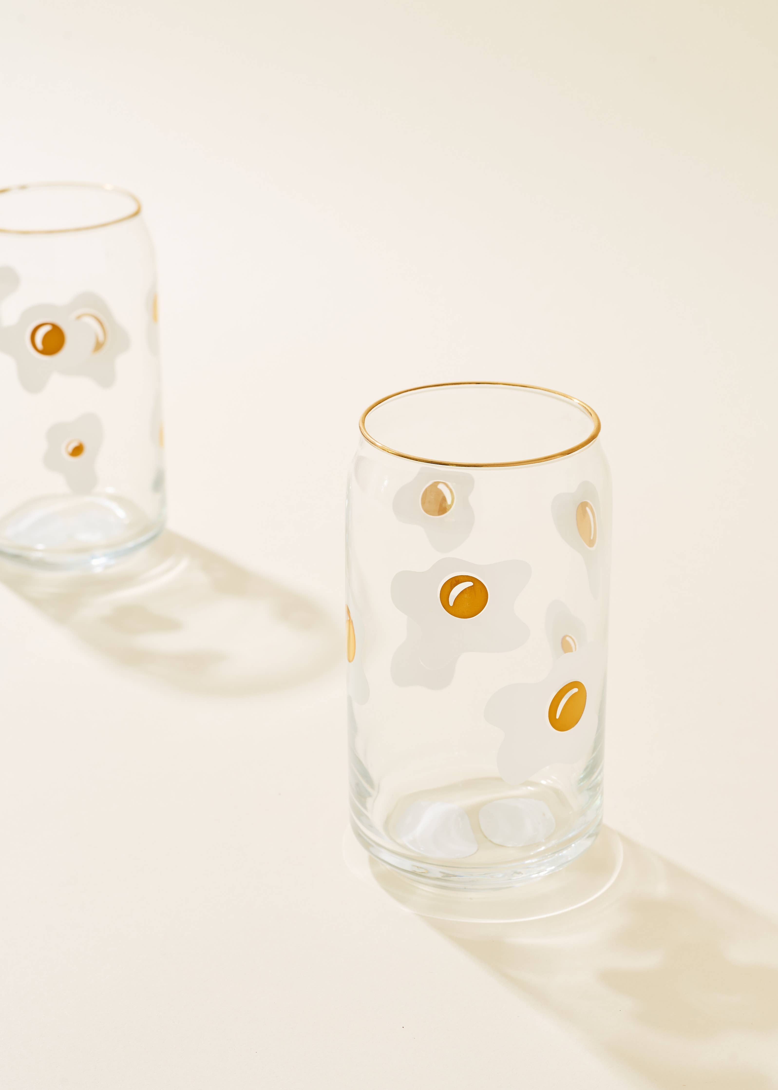 Fried Egg 16 Oz Soda Can Glass