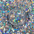 Macro Glitter | Silver-Lunar | Chunky Glitter | Body Glitter