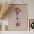 Visniak Soda Flower Vase Vintage Style Art Print 9x12