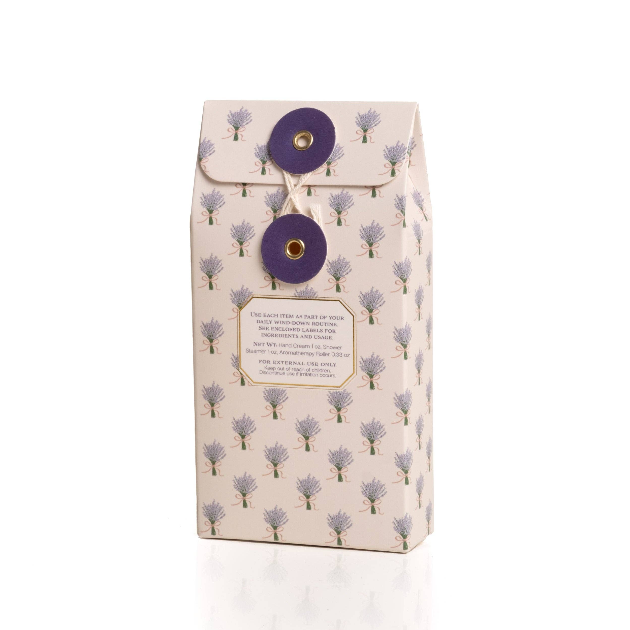Lavender Spa Gift Set – Hand Cream, Shower Steamer & Roller