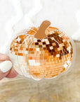 Clear Disco Ball Pumpkin Sticker, 2.9x2.9 in.