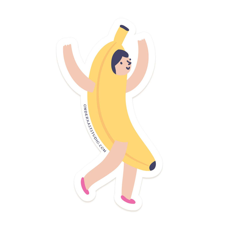 Banana Girl Sticker