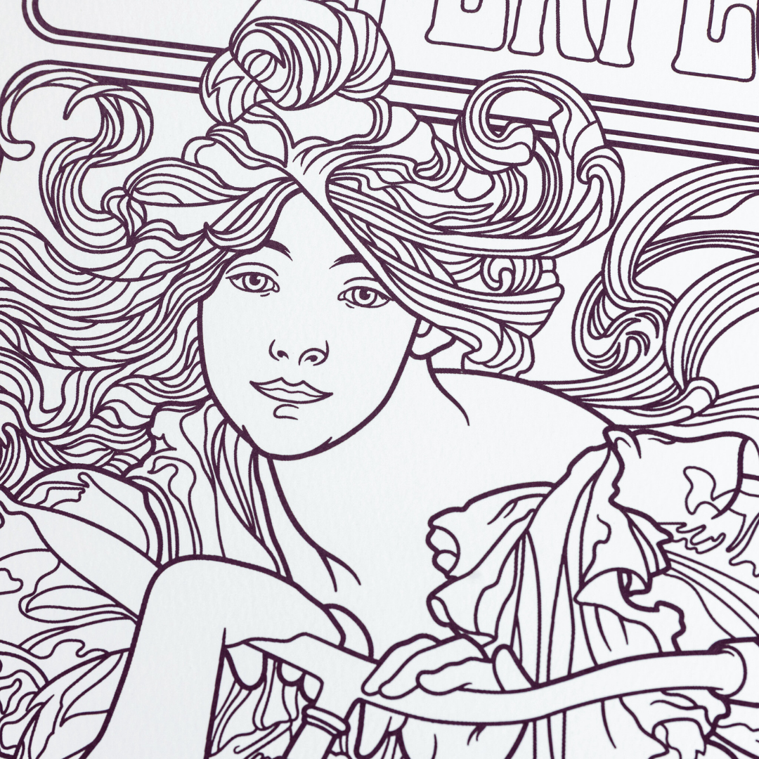 Coloring Book - Alphonse Mucha
