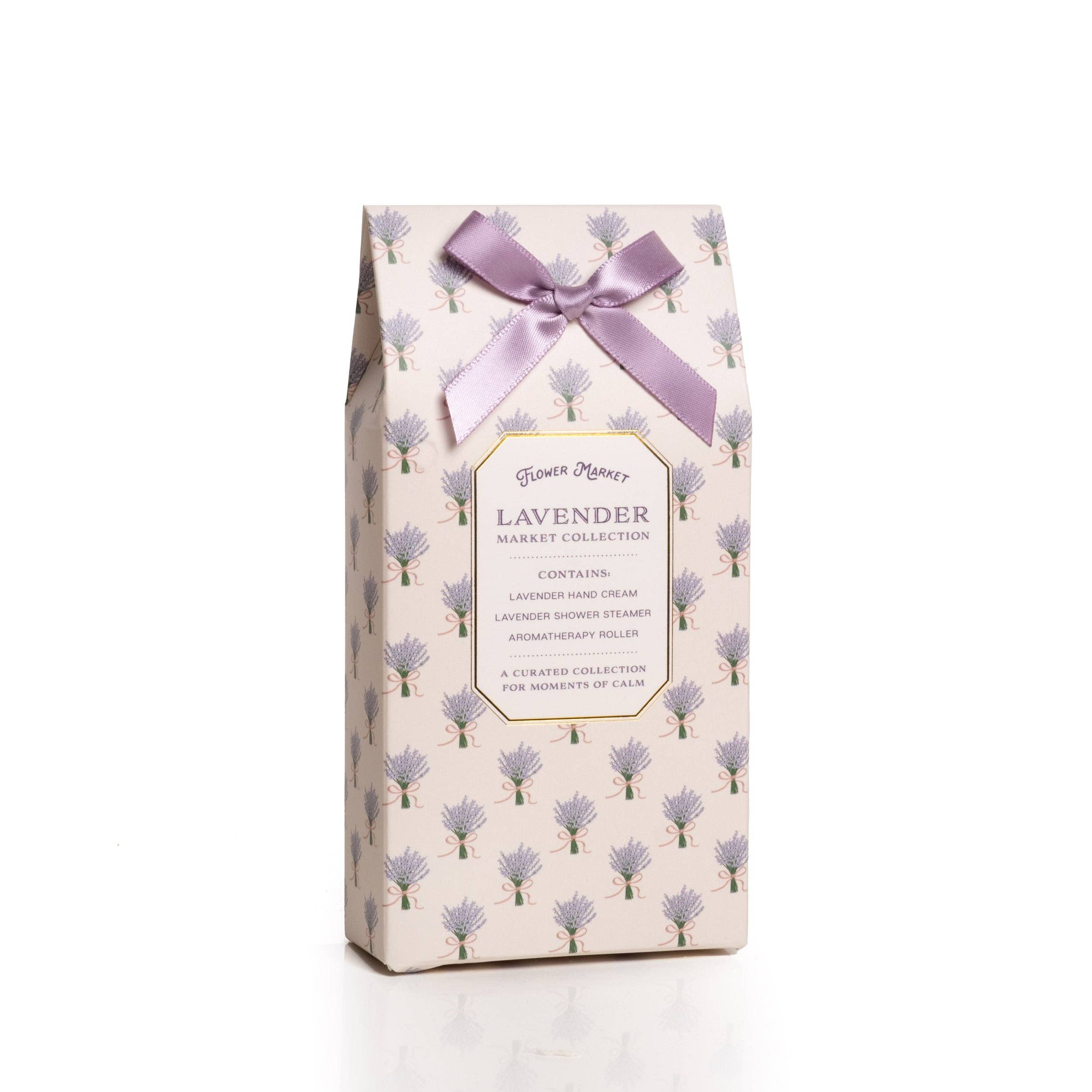 Lavender Spa Gift Set – Hand Cream, Shower Steamer & Roller