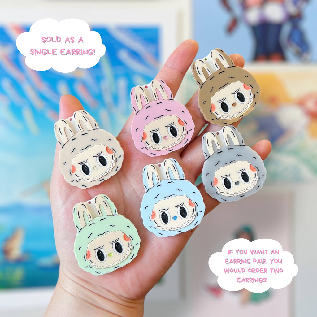 Labubu SINGLE Handmade Acrylic Earrings & Keychains